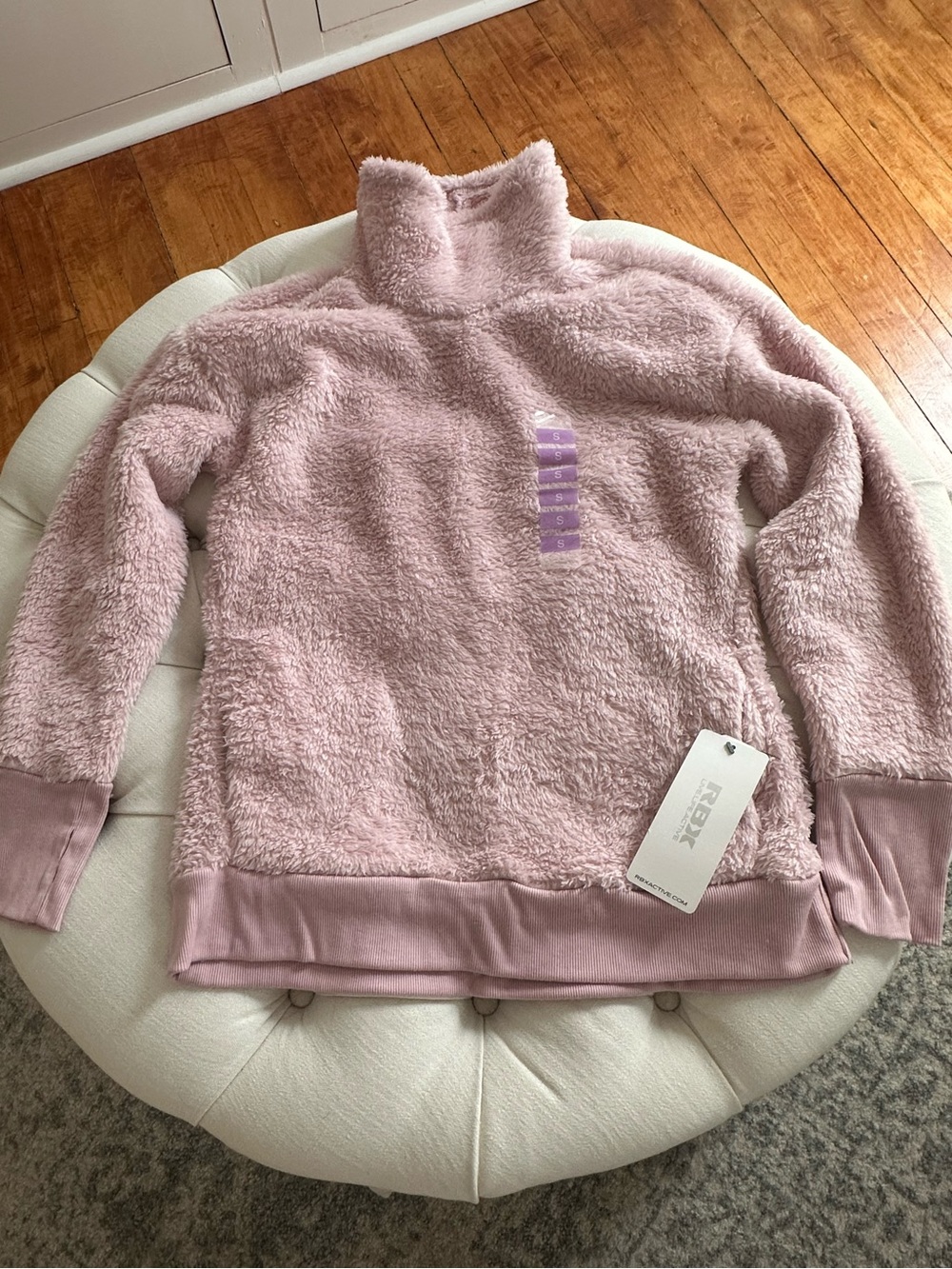 RBX Plush Sherpa Pullover in Light Pink